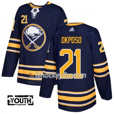 Børn NHL Buffalo Sabres Trøje Kyle Okposo 21 Adidas 2017-2018 Marine Blå Authentic